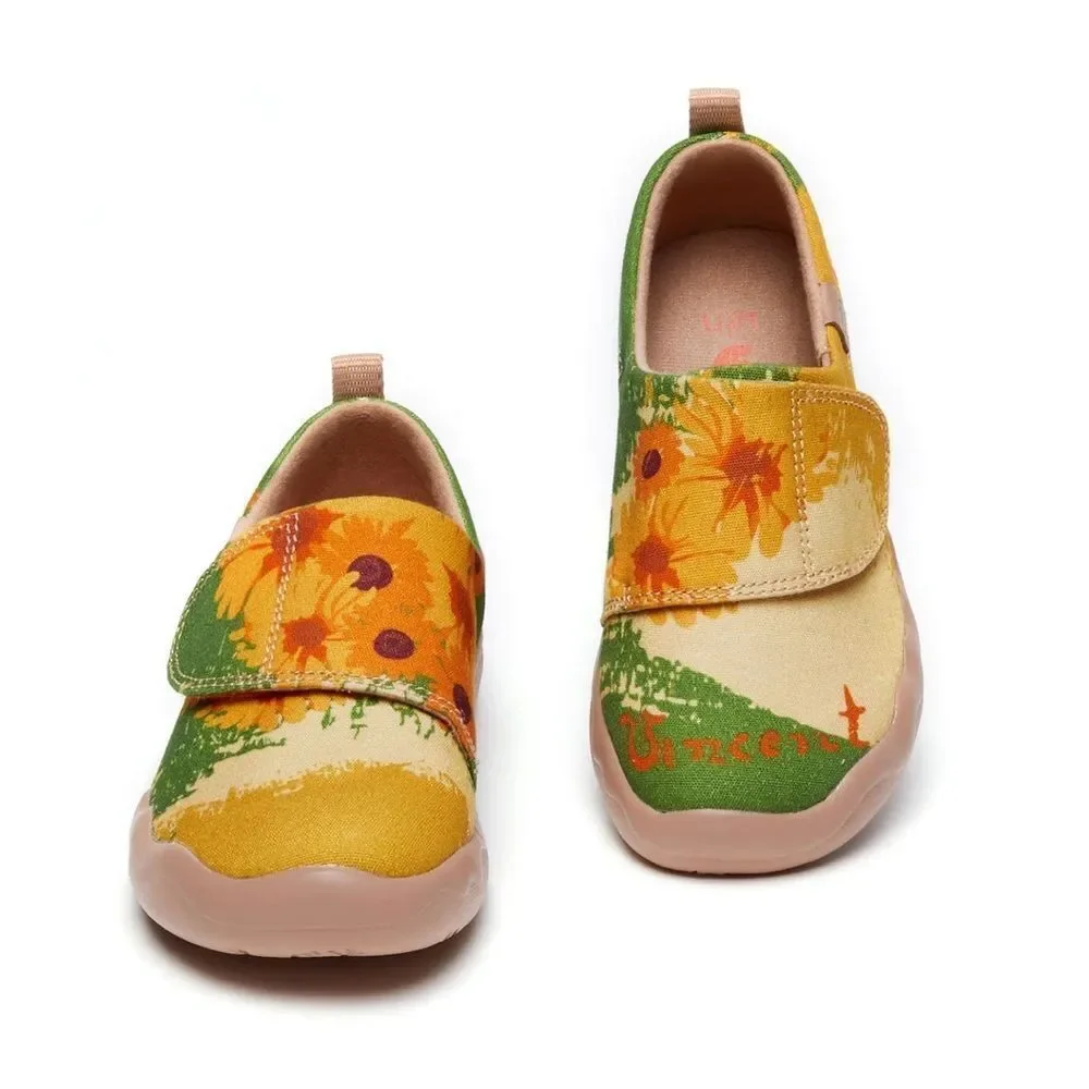 UIN Kid's Art Painted Travel Shoes (Van Gogh Sunflowers V5 Kid)